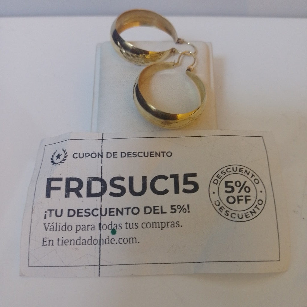 ARRACADAS PAR ORO 14 K 4.9 GRMS (SEMINUEVO)