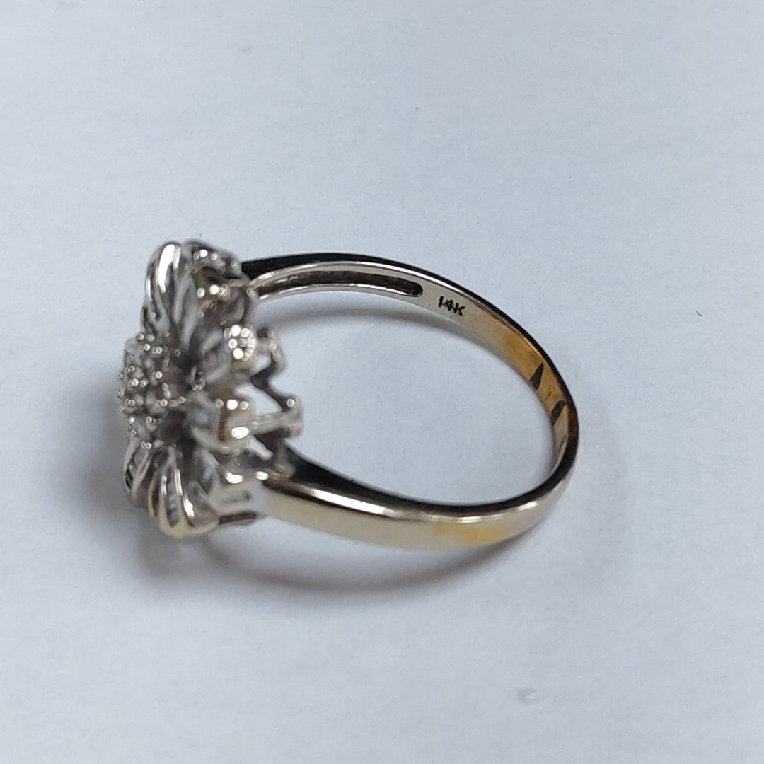 ANILLO ORO BLANCO 14 K 4.7 GRMS (SEMINUEVO)