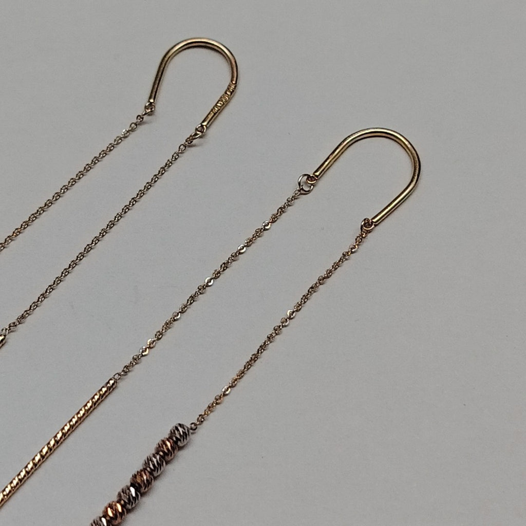 ARETES PAR ORO COMBINADO 10 K 1,80 GRMS (SEMINUEVO)