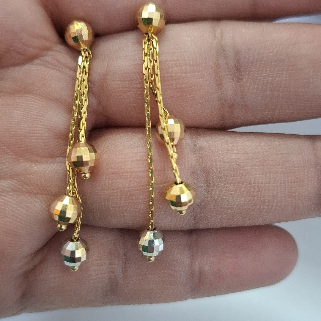 BROQUELES PAR ORO 14 K 4,10 GRMS (SEMINUEVO)