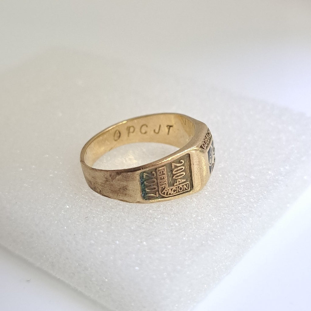 ANILLO DE GRADUACIÓN ORO 14 K 4,90 GRMS (SEMINUEVO)