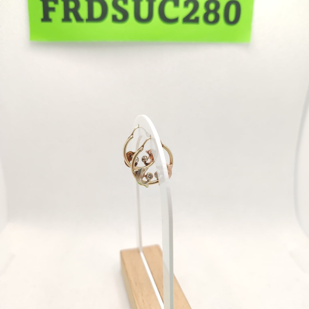 ARRACADAS PAR ORO 10 K 2.7 GRMS (SEMINUEVO)