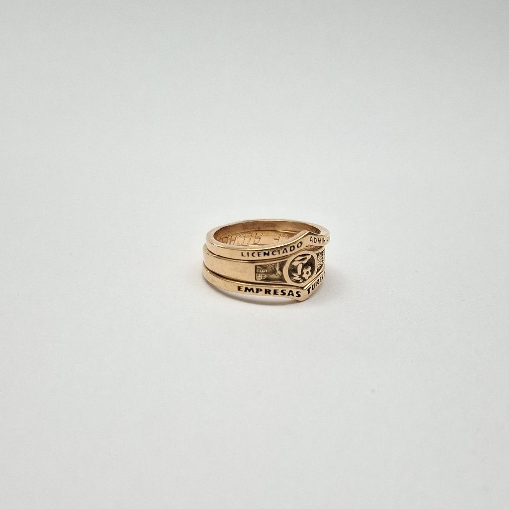 ANILLO DE GRADUACIÓN ORO 14 K 5,80 GRMS (SEMINUEVO)