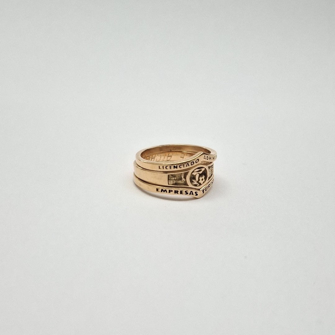 ANILLO DE GRADUACIÓN ORO 14 K 5,80 GRMS (SEMINUEVO)