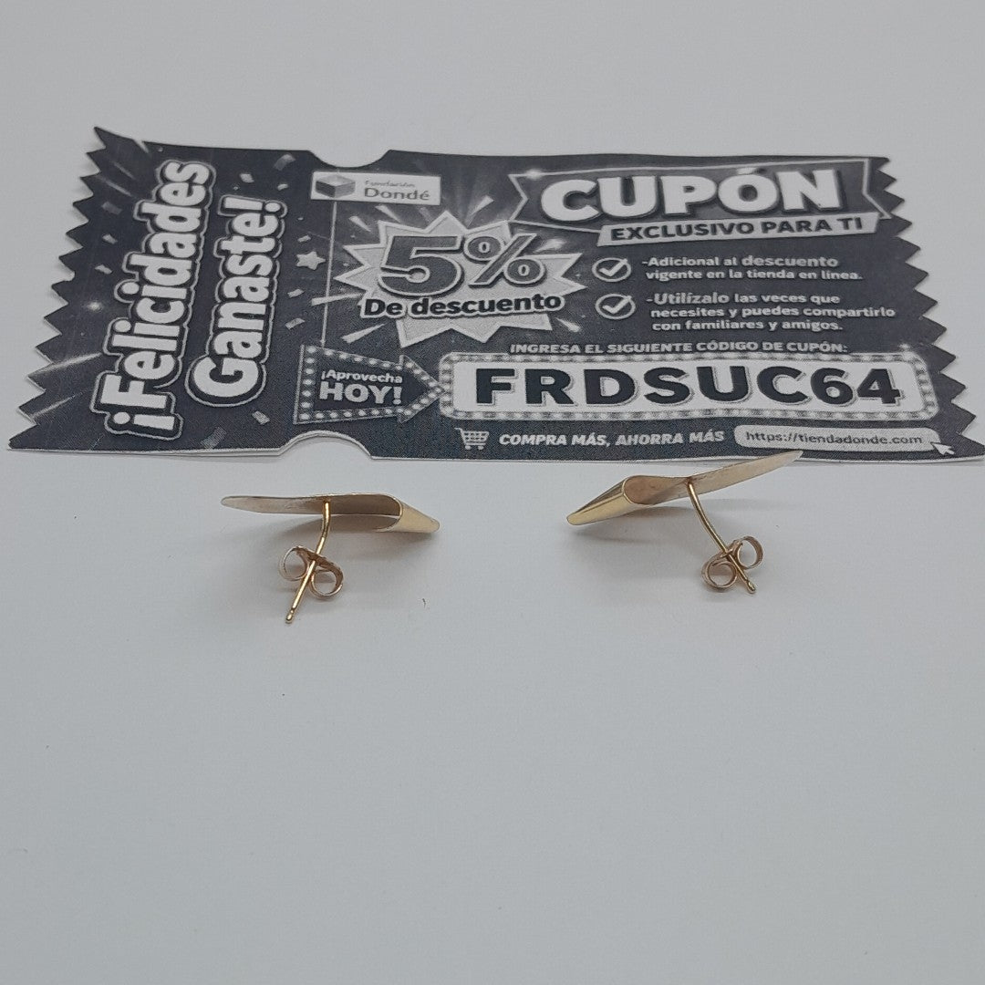 BROQUELES PAR ORO 14 K 1.6 GRMS (SEMINUEVO)