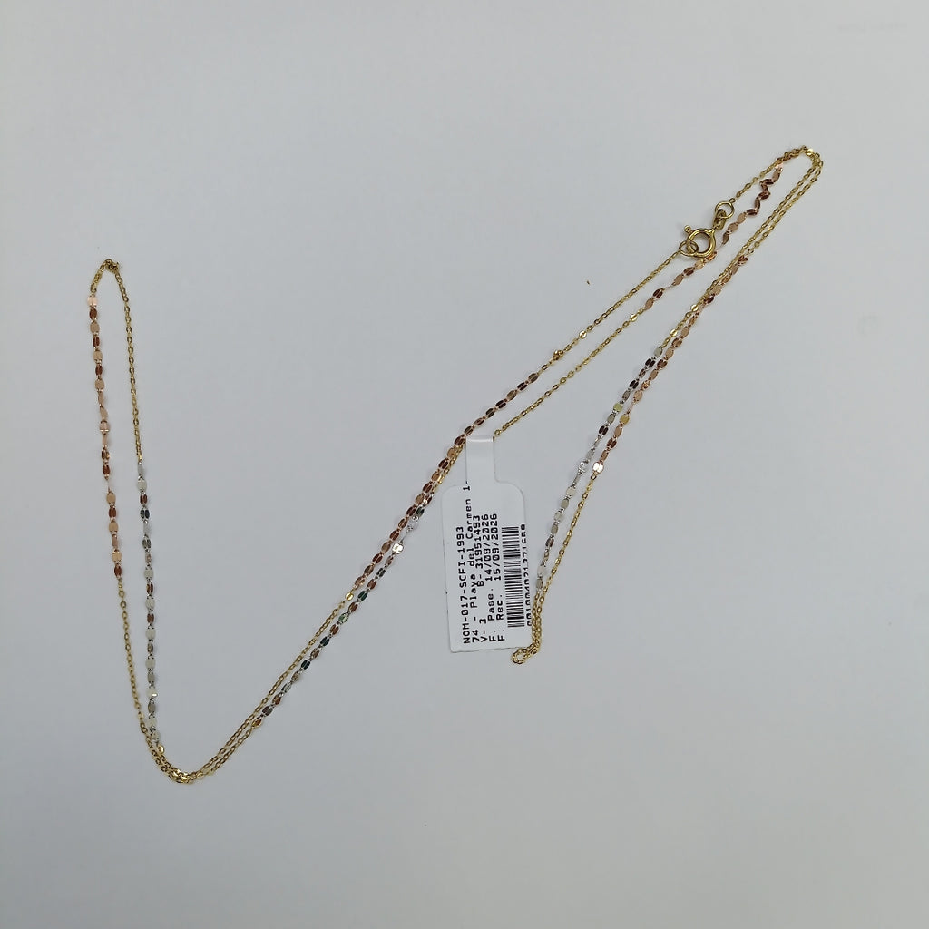 CADENA ORO COMBINADO 14 K 1.3 GRMS (SEMINUEVO)