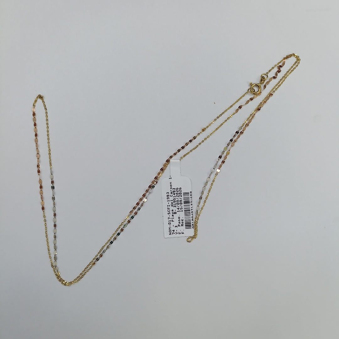 CADENA ORO COMBINADO 14 K 1.3 GRMS (SEMINUEVO)