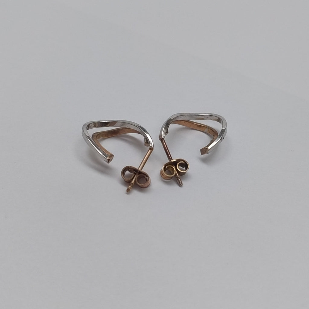 BROQUELES PAR ORO COMBINADO 14 K 1.4 GRMS (SEMINUEVO)