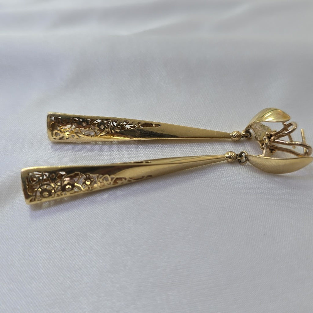 ARRACADAS PAR ORO 14 K 6.8 GRMS (SEMINUEVO)