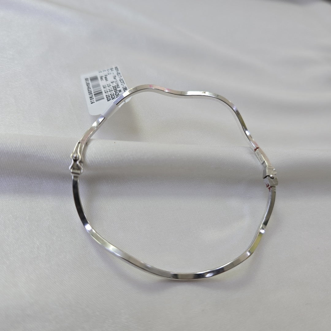 PULSERA RIGIDA ORO BLANCO 14 K 3.2 GRMS (SEMINUEVO)