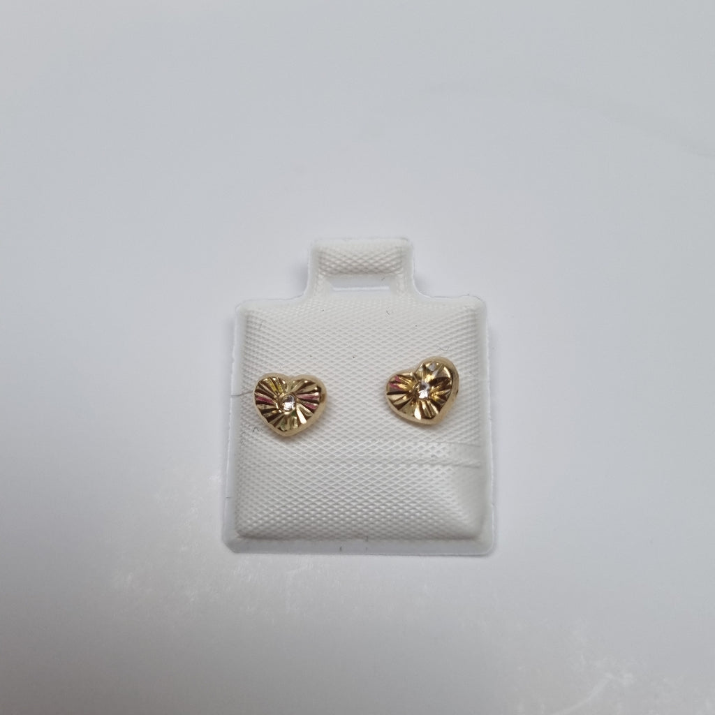 BROQUELES BROQUEL FIG CORAZON C CIRCONIA 14K 0.2603 GR (NUEVO)