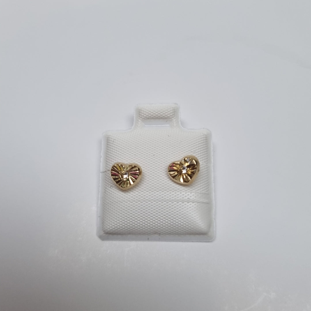 BROQUELES BROQUEL FIG CORAZON C CIRCONIA 14K 0.2603 GR (NUEVO)