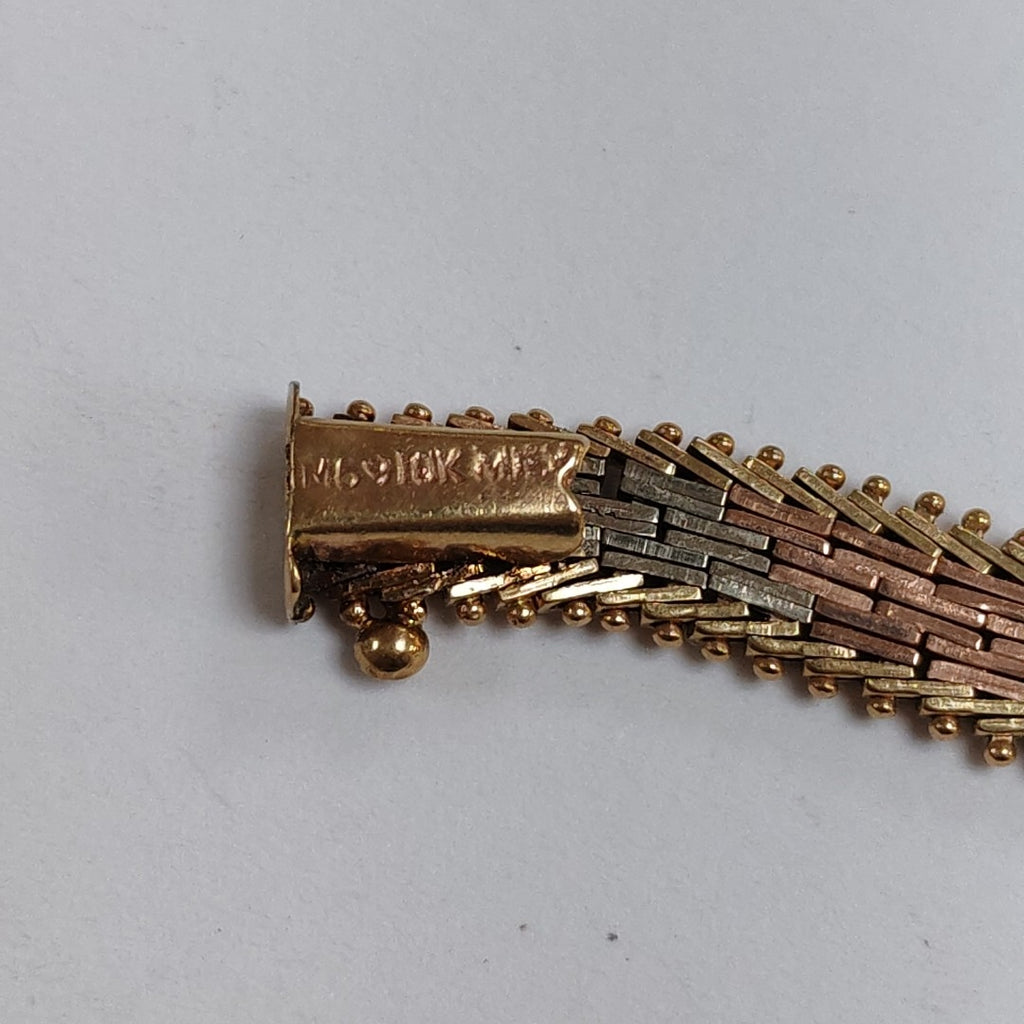 PULSERA ORO COMBINADO 10 K 12,00 GRMS (SEMINUEVO)