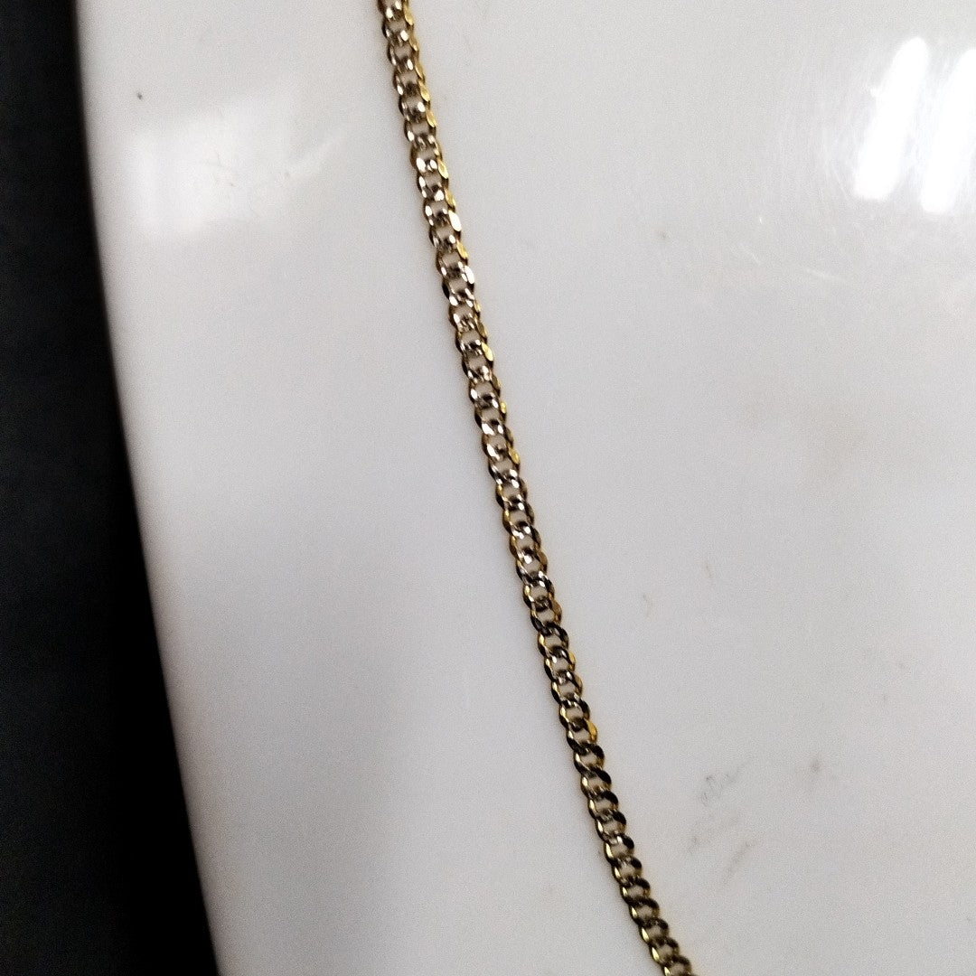 CADENAS BARBADA DIAMANTADA ORO 14K 55 CM 5.8 GR (NUEVO)