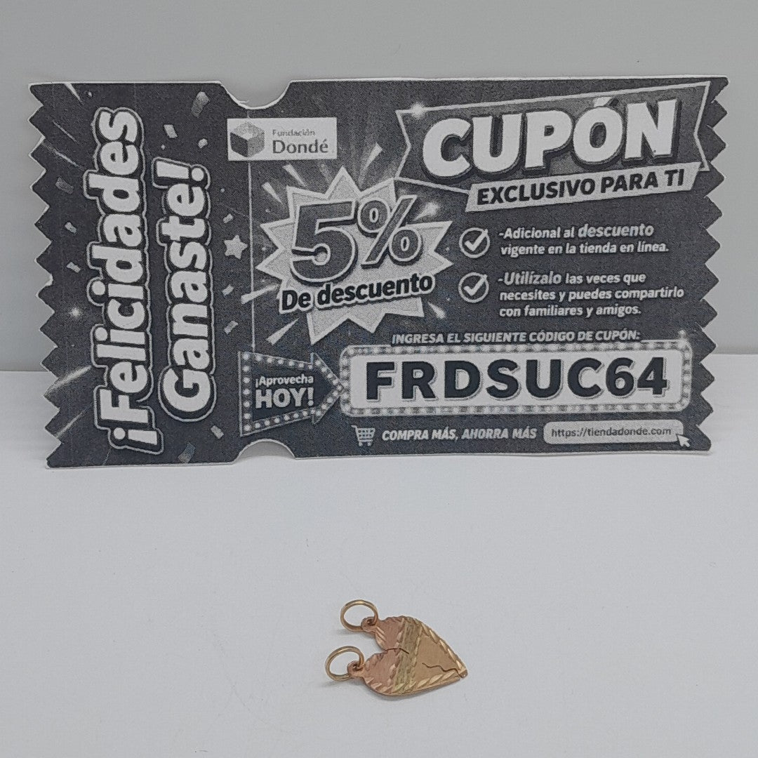 DIJE ORO COMBINADO 14 K 0,90 GRMS (SEMINUEVO)