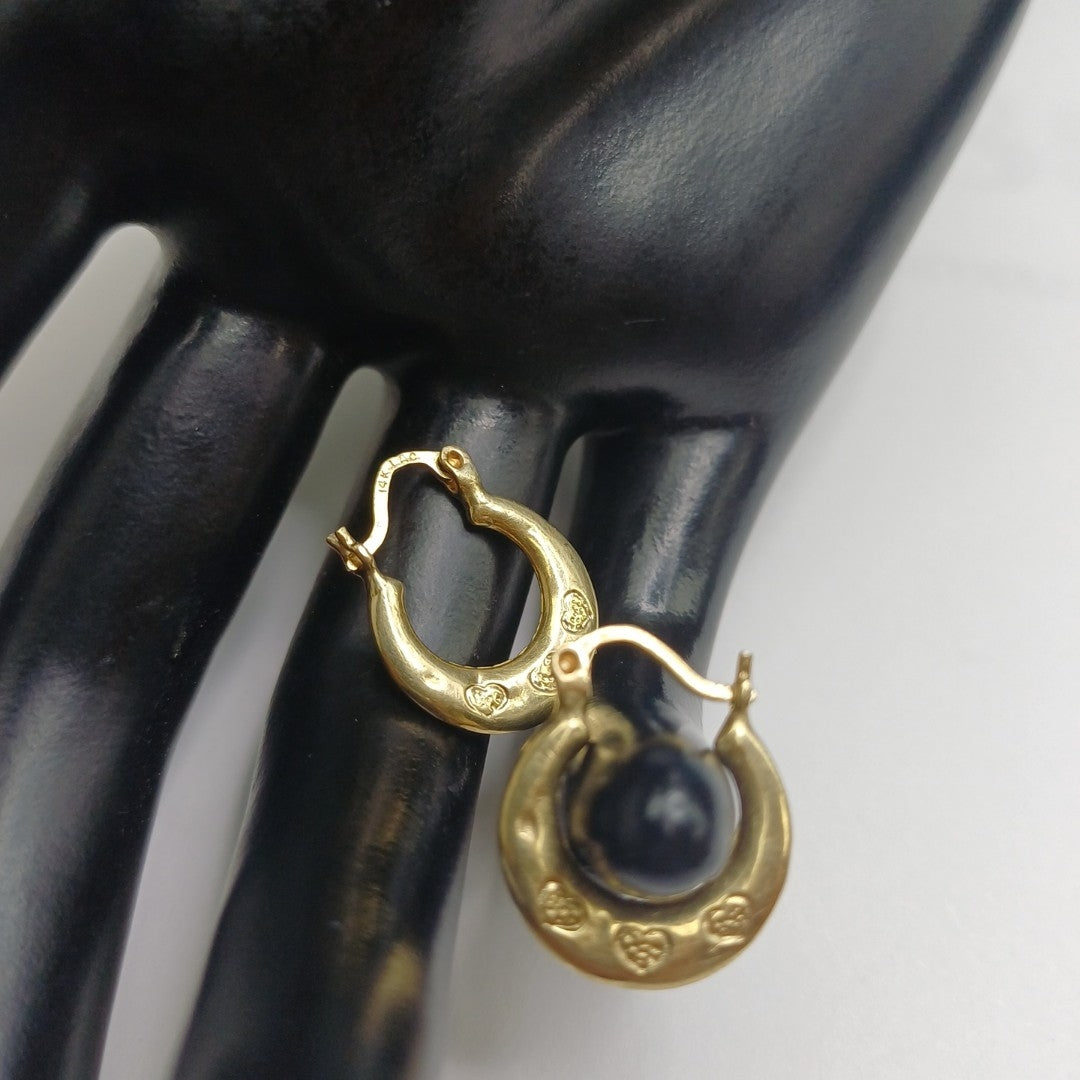 ARRACADAS PAR ORO 14 K 1.1 GRMS (SEMINUEVO)