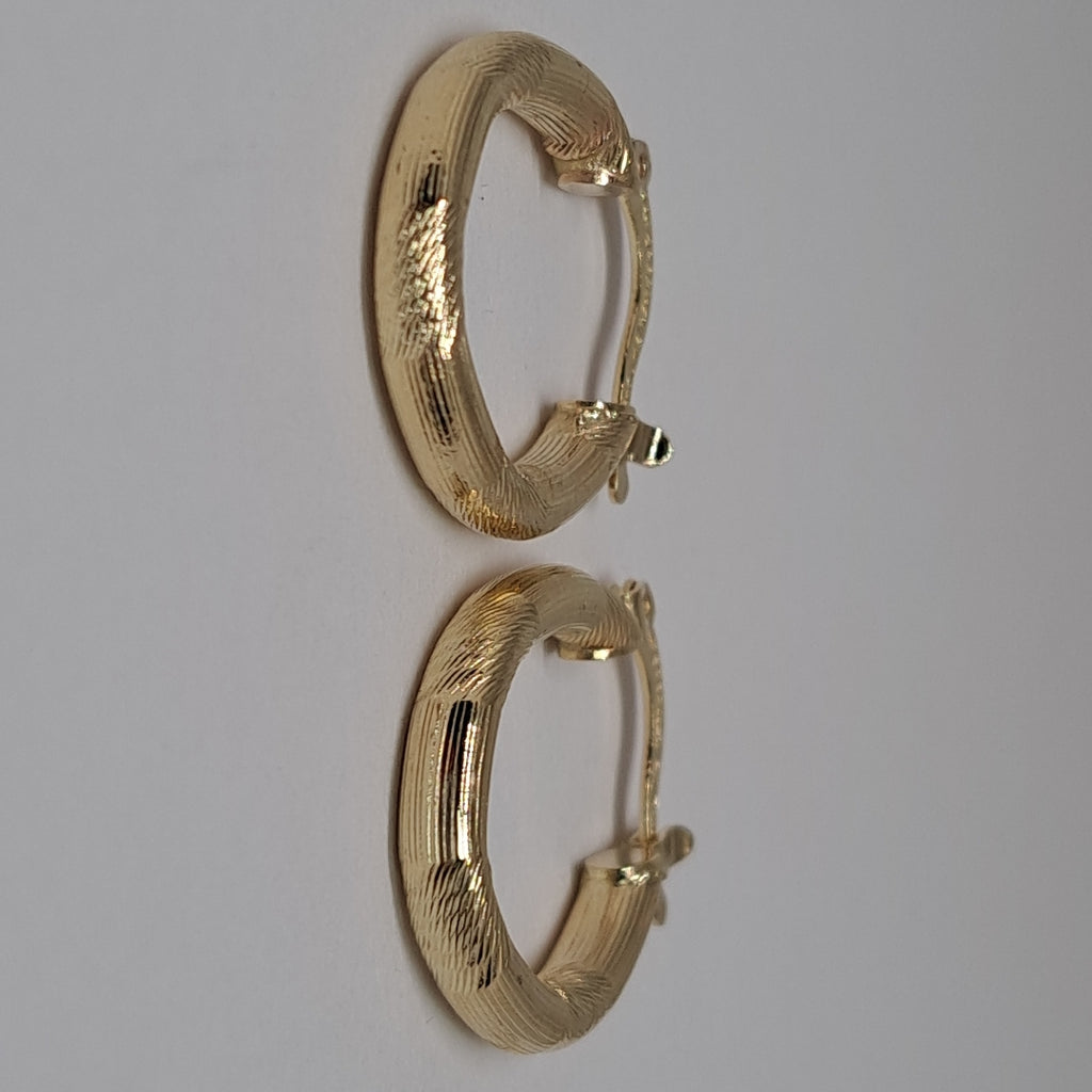 ARETES TEJIDO ARRACADAS CON DISEÑO 14K 2.6 GR (NUEVO)