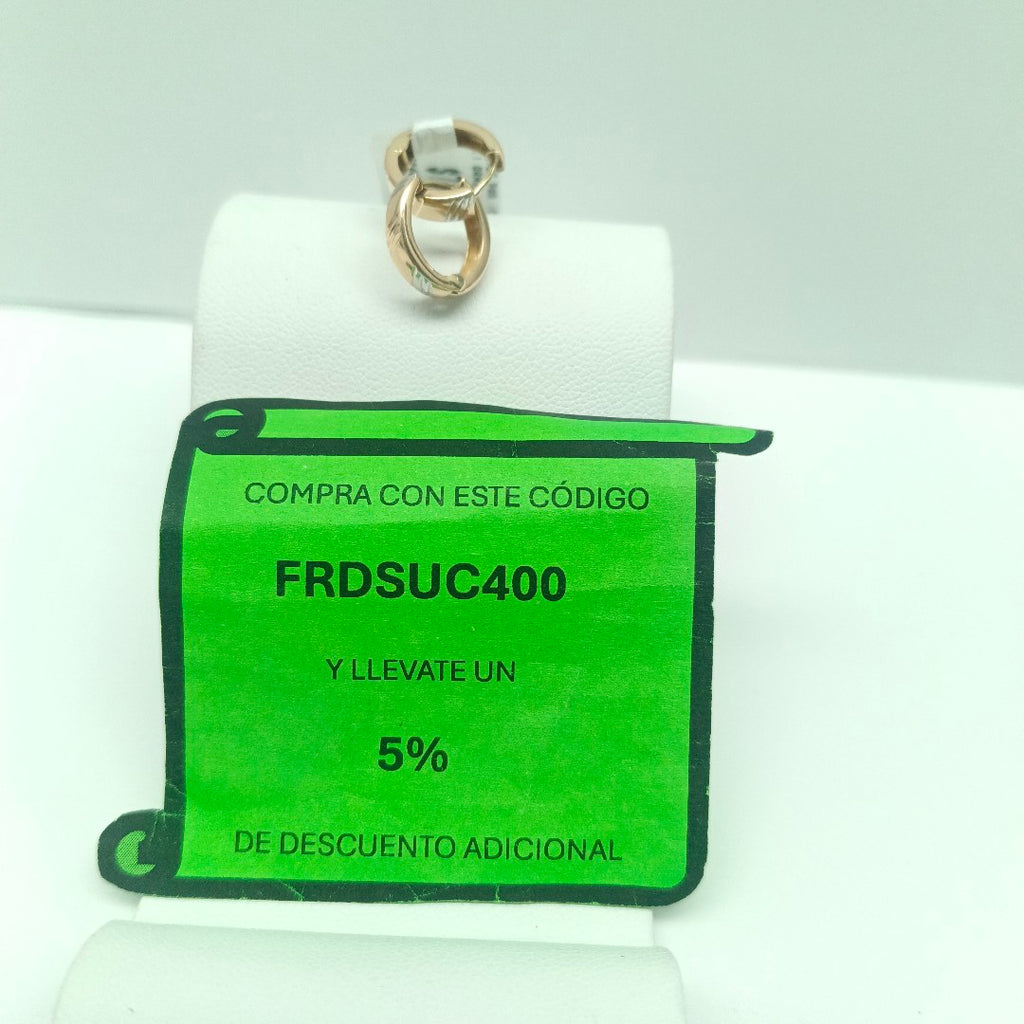 ARETES PAR ORO 14 K 1 GRMS (SEMINUEVO)