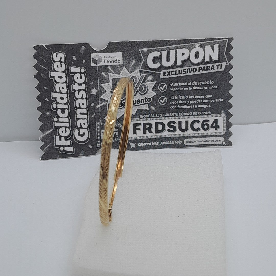 PULSERA RIGIDA ORO 10 K 3 GRMS (SEMINUEVO)