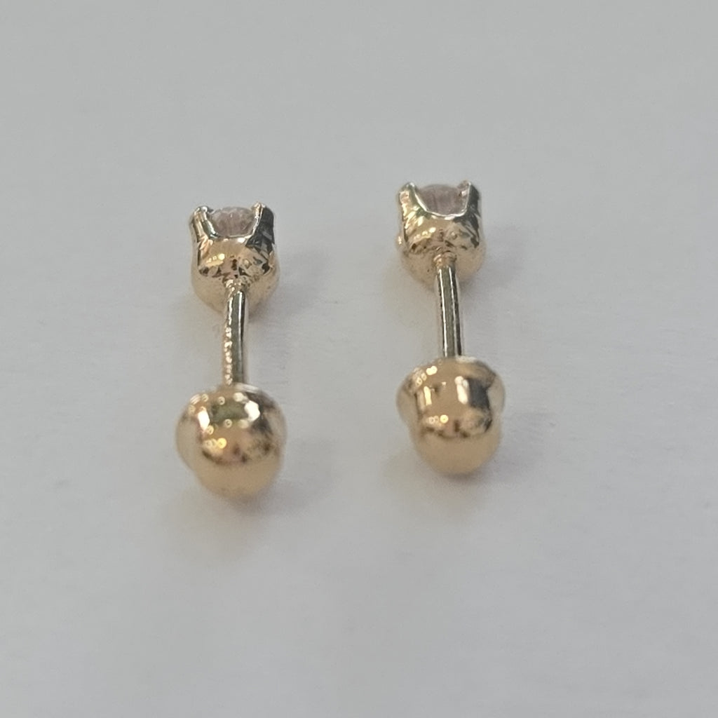 ARETES PAR ORO 14 K 0.4 GRMS (SEMINUEVO)