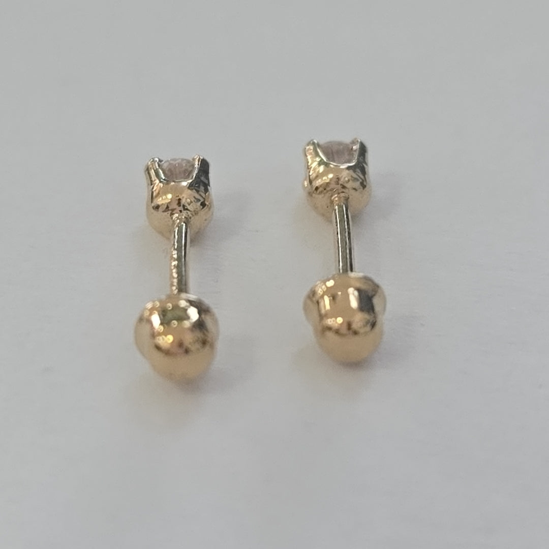 ARETES PAR ORO 14 K 0.4 GRMS (SEMINUEVO)