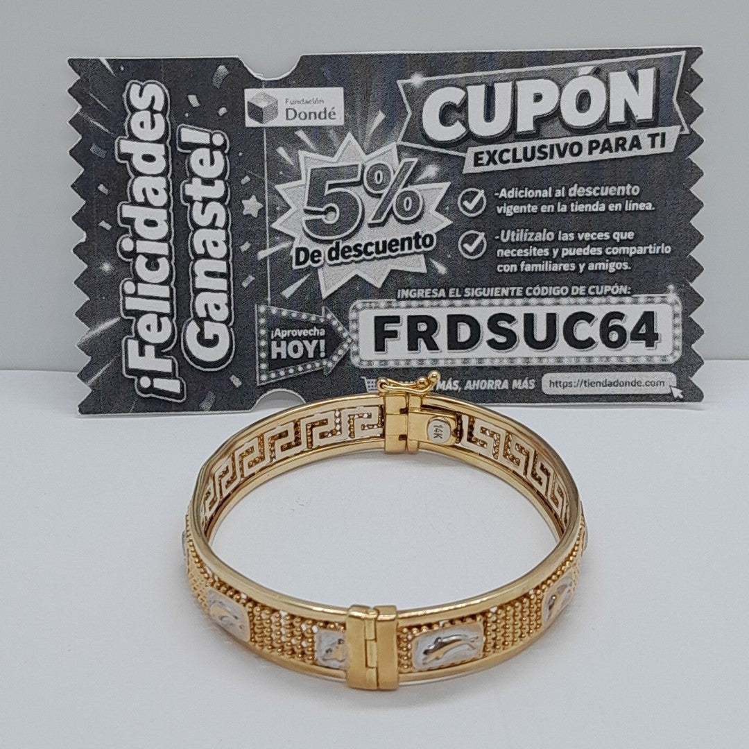 PULSERA RIGIDA ORO 14 K 19,20 GRMS (SEMINUEVO)