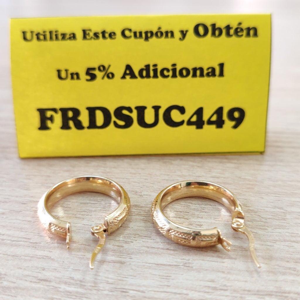 ARRACADAS PAR ORO 14 K 2.3 GRMS (SEMINUEVO)