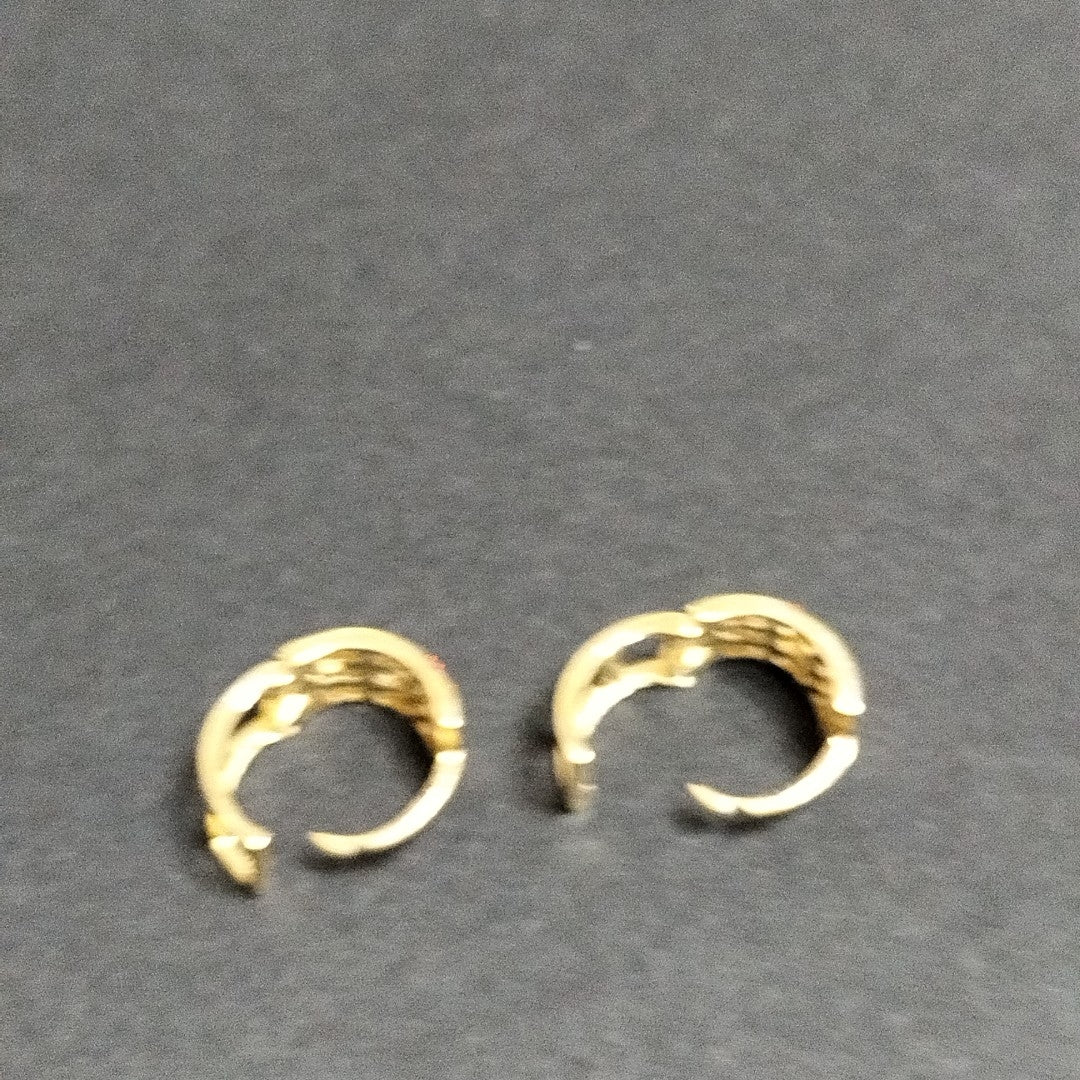 ARETES HUGGIES C CIRCONIA 14K 2.2 GR (NUEVO)