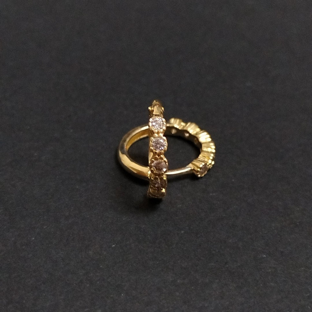 ARETES ARRACADA C CIRCONIAS 14K 2 GR (NUEVO)