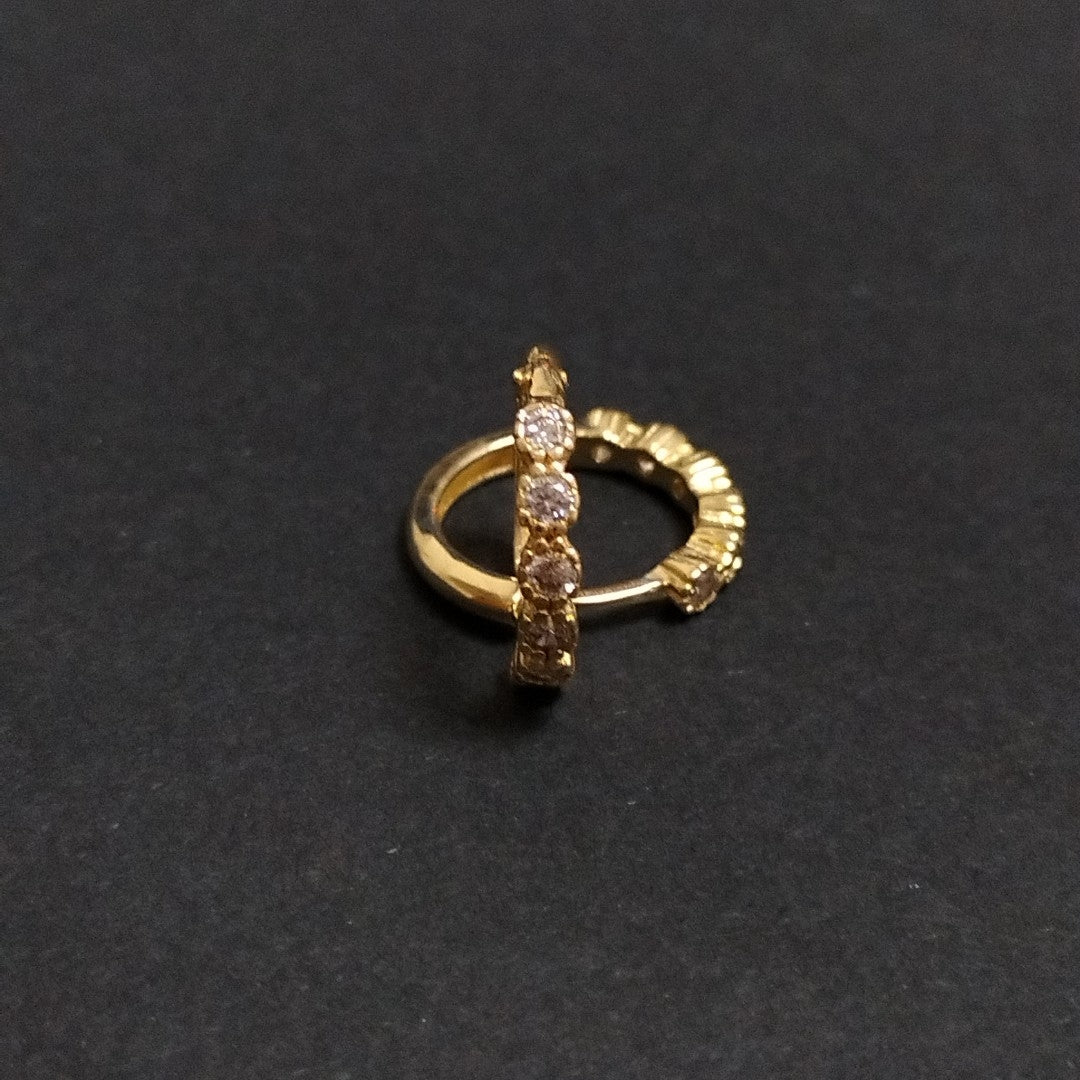 ARETES ARRACADA C CIRCONIAS 14K 2 GR (NUEVO)