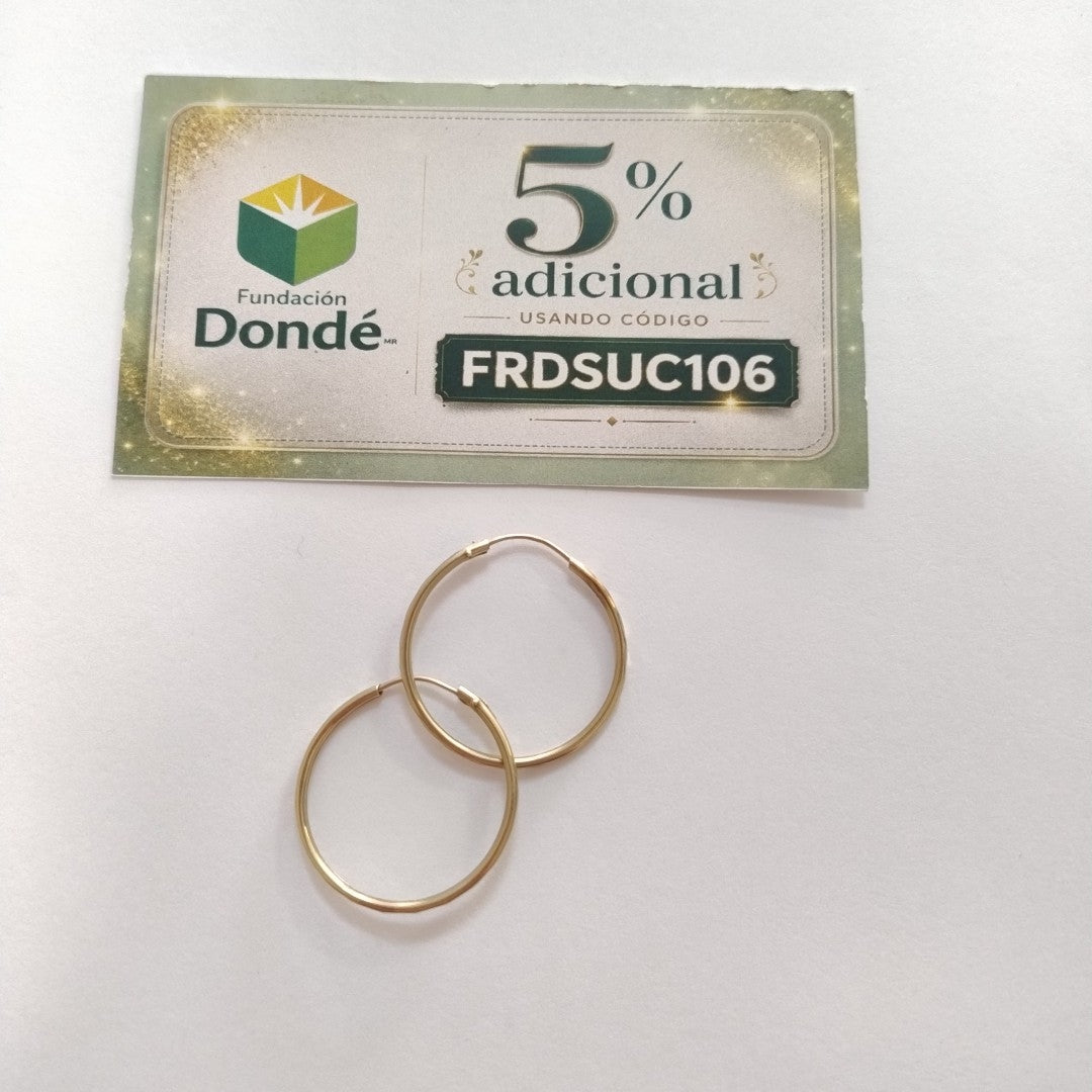ARRACADAS PAR ORO 8 K 1.1 GRMS (SEMINUEVO)