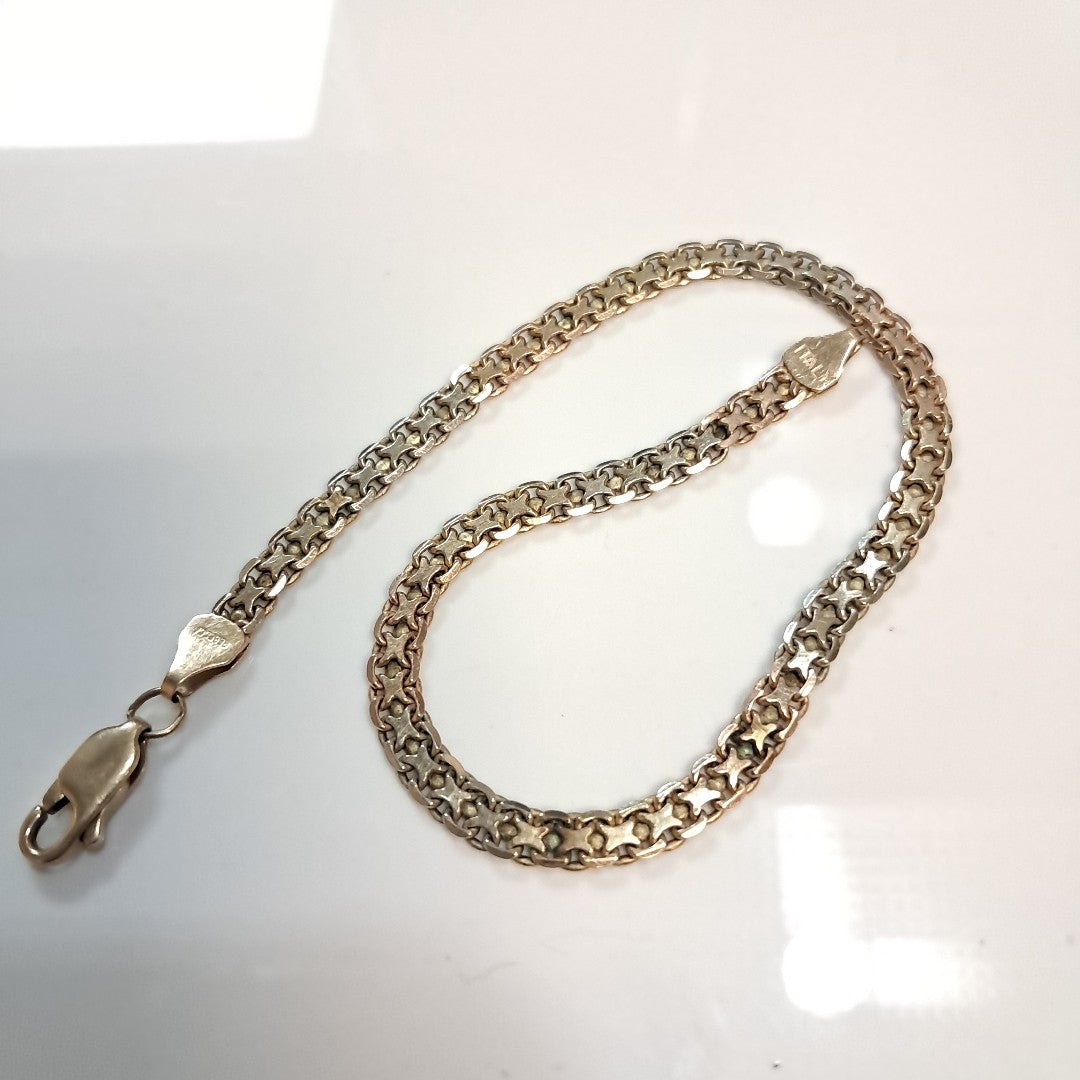 PULSERA ORO, ORO COMBINADO 14 K 5.9 GRMS (SEMINUEVO)