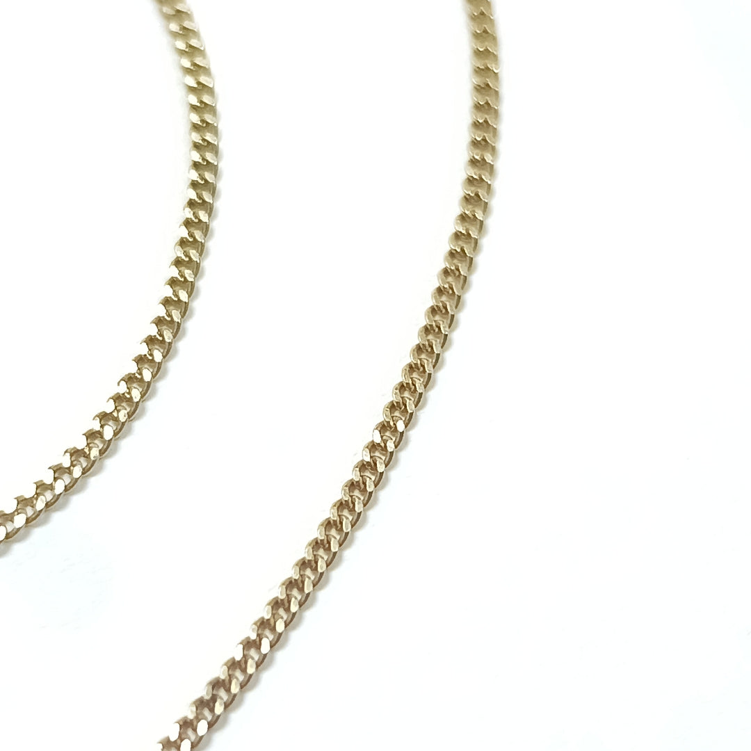 CADENAS TEJIDO BARBADA ORO 10K 55 CM 3 GR (NUEVO)