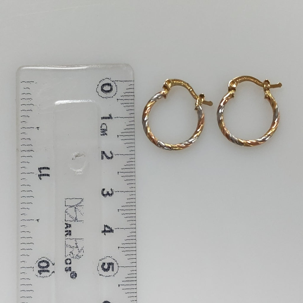 ARETES ARRACADAS COMBINADAS 14K 2.1 GR (NUEVO)