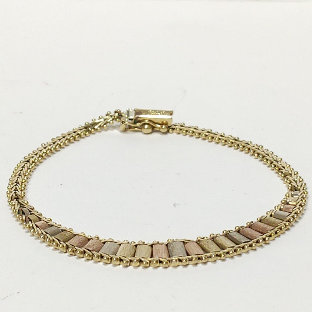 PULSERA ORO COMBINADO 14 K 8.8 GRMS (SEMINUEVO)