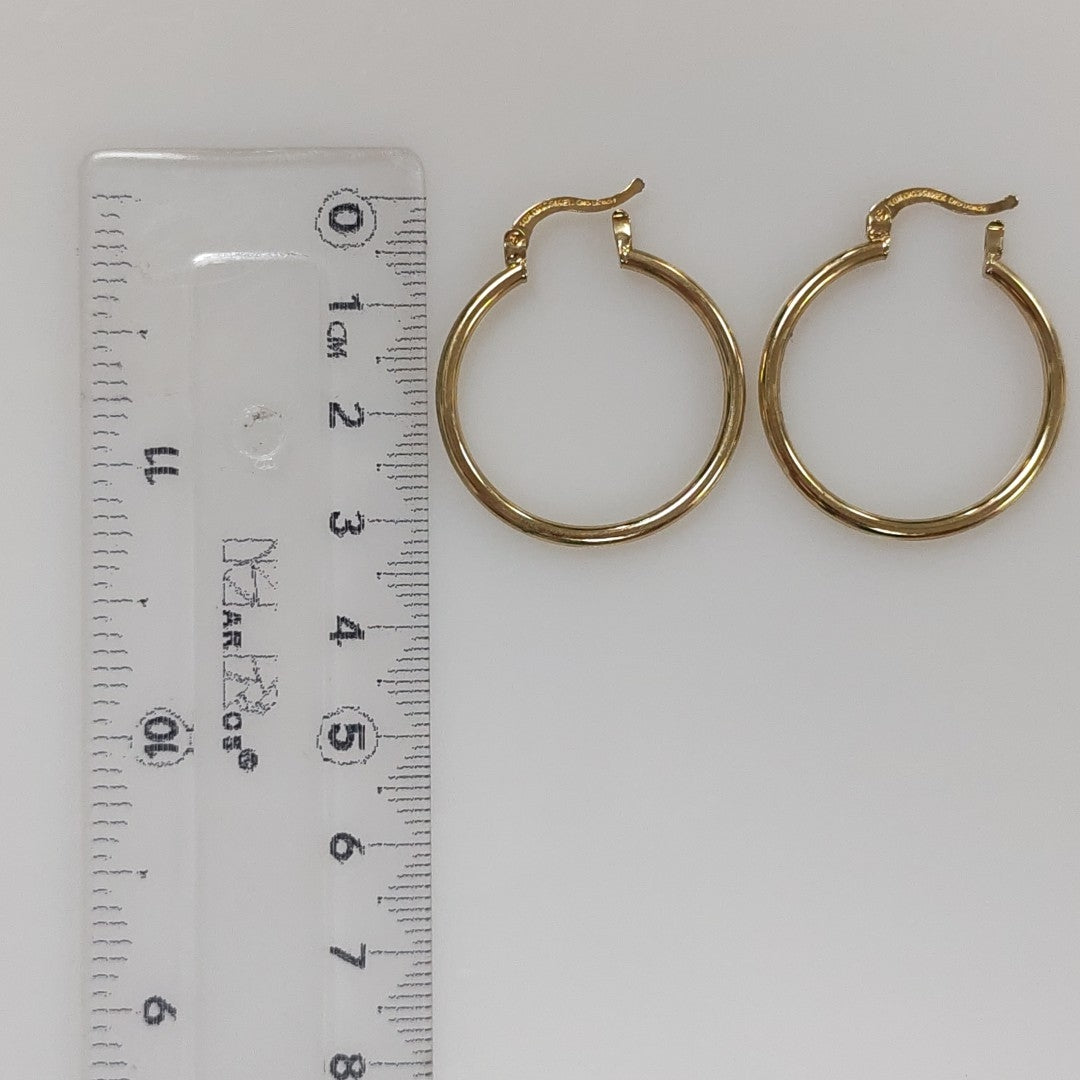 ARETES TEJIDO ARRACADAS LISAS 14K 1.5 GR (NUEVO)