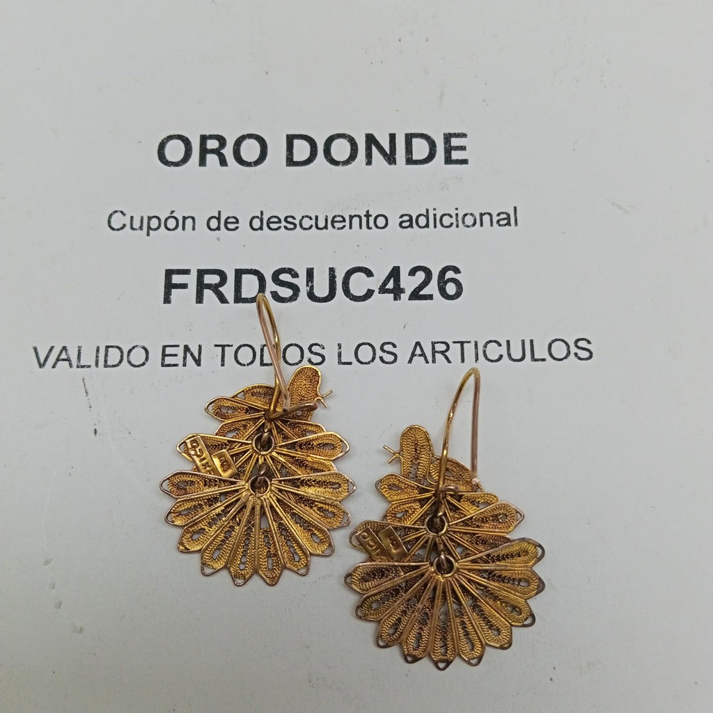ARETES PAR ORO 10 K 6.7 GRMS (SEMINUEVO)