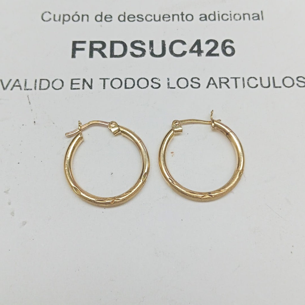 ARRACADAS PAR ORO 10 K 1.6 GRMS (SEMINUEVO)