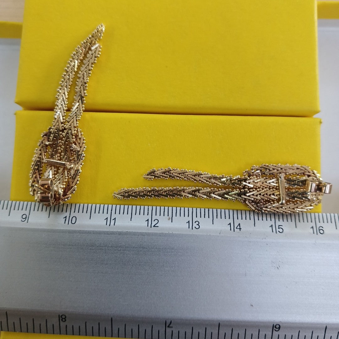 BROQUELES PAR ORO 14 K 10,20 GRMS (SEMINUEVO)