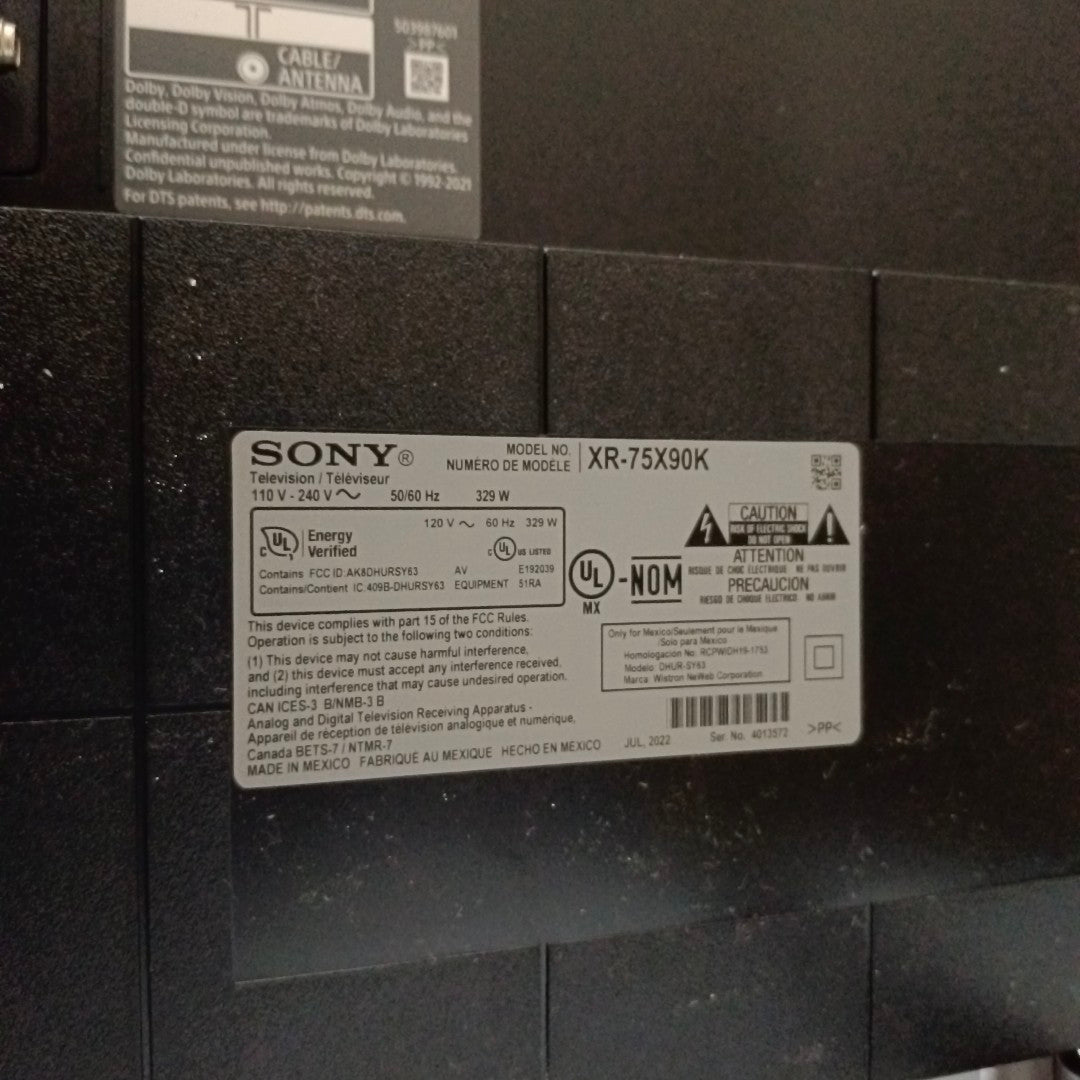PANTALLA SONY XR-75X90K (2022) 75" LED 4K (SEMINUEVO)
