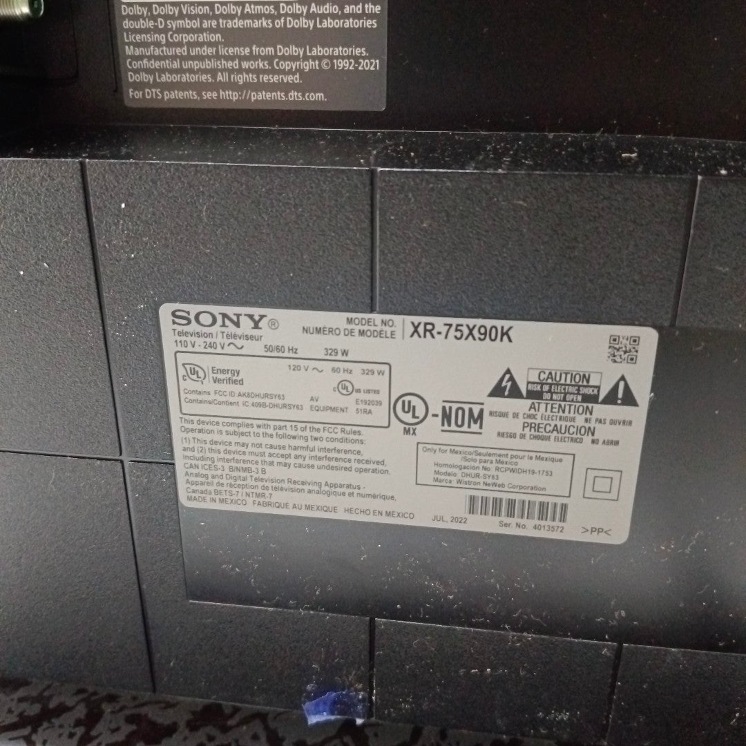 PANTALLA SONY XR-75X90K (2022) 75" LED 4K (SEMINUEVO)