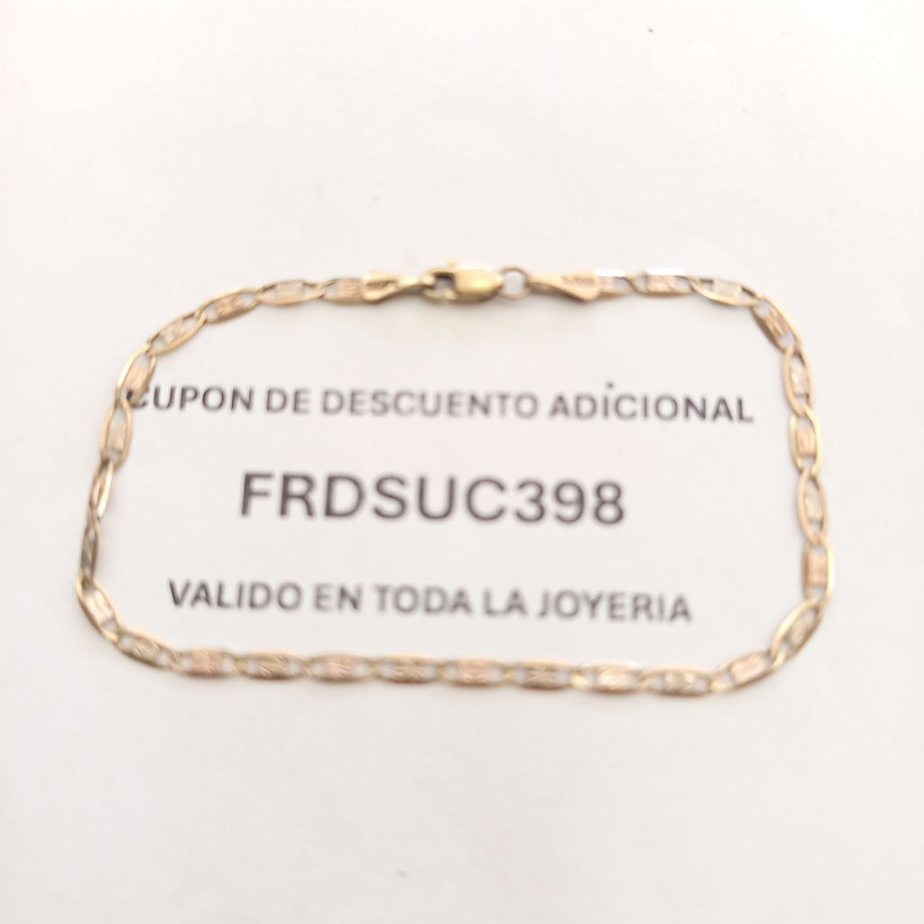 PULSERA ORO, ORO COMBINADO 10 K 2.1 GRMS (SEMINUEVO)
