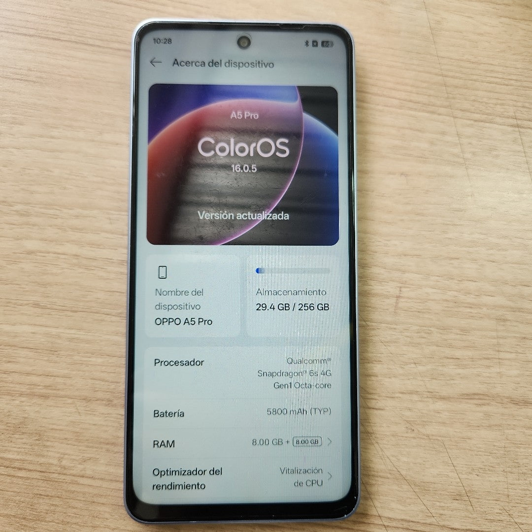 CELULAR OPPO A5 PRO CPH2711 (2025) 256 GB 8 GB RAM (SEMINUEVO)