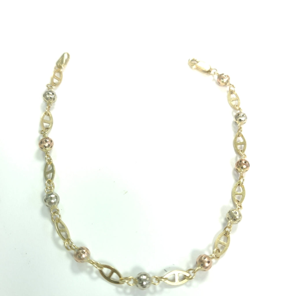 PULSERA ORO, ORO COMBINADO 14 K 3 GRMS (SEMINUEVO)