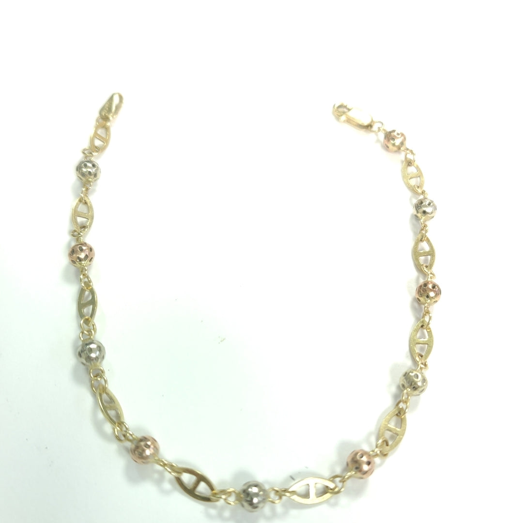 PULSERA ORO, ORO COMBINADO 14 K 3 GRMS (SEMINUEVO)