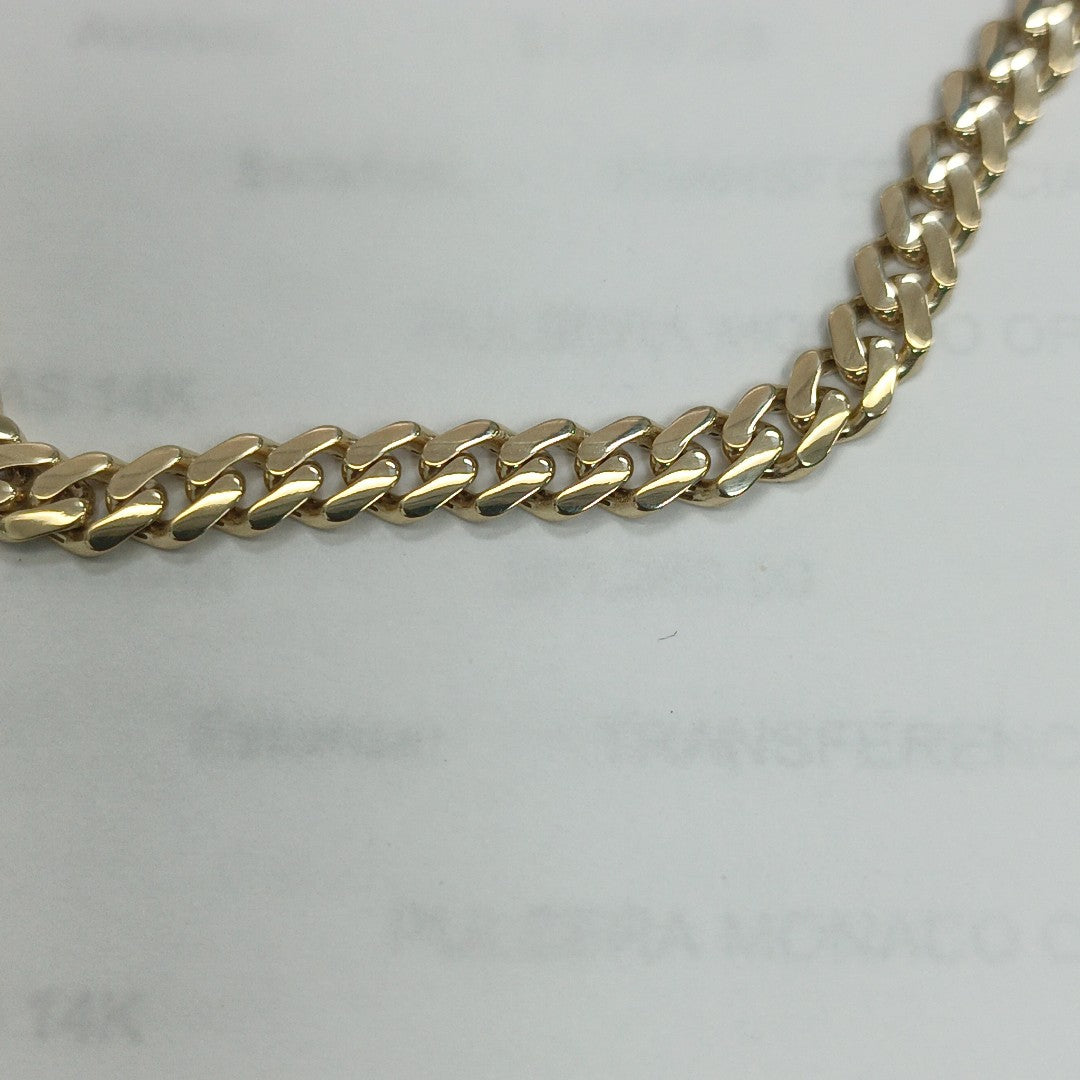 PULSERA CABALLERO MONACO ORO 14K 5.9 (NUEVO)