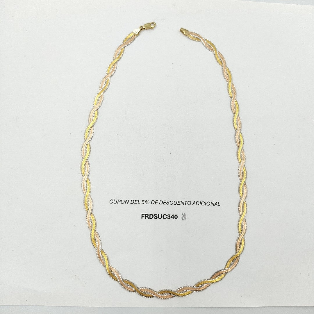 GARGANTILLA ORO, ORO COMBINADO 14 K 9.1 GRMS (SEMINUEVO)