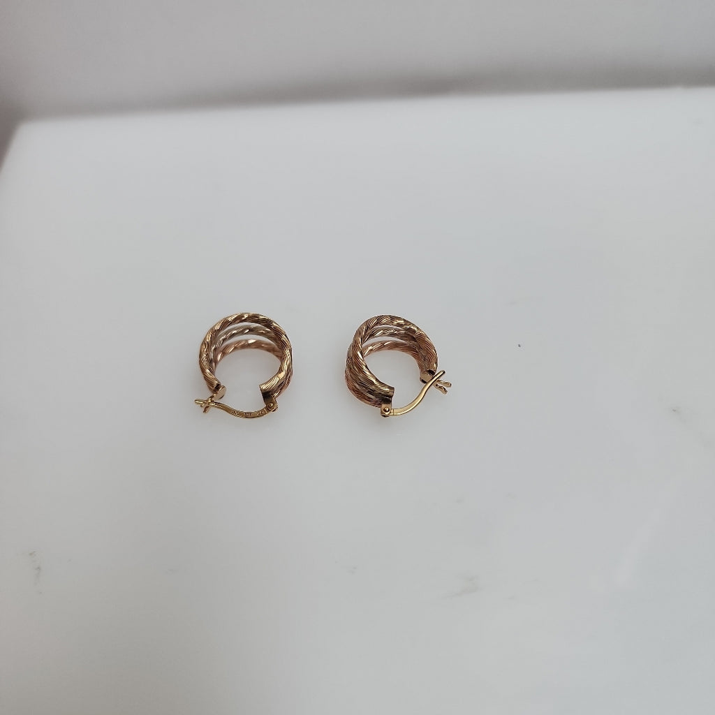 ARRACADAS PAR ORO COMBINADO 10 K 2,80 GRMS (SEMINUEVO)