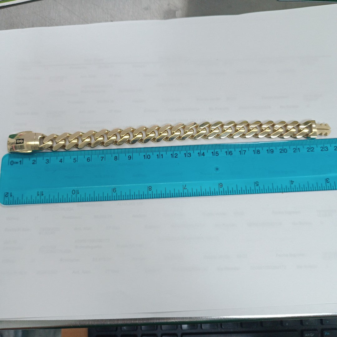 PULSERA CABALLERO MONACO ORO 14K 23.1 (NUEVO)