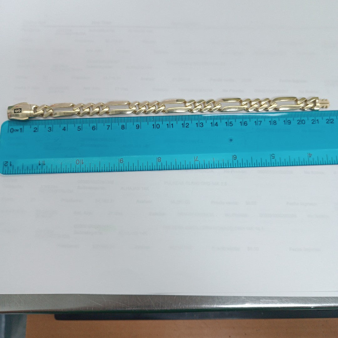 PULSERA CABALLERO MONACO ORO 14K 14.1 (NUEVO)